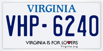 VA license plate VHP6240