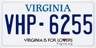 VA license plate VHP6255