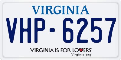 VA license plate VHP6257