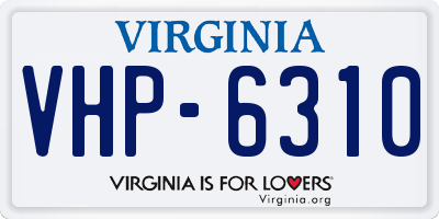 VA license plate VHP6310