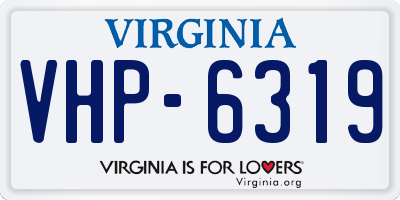 VA license plate VHP6319