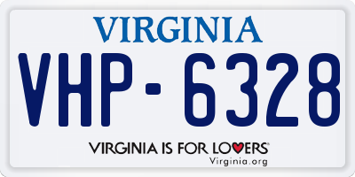 VA license plate VHP6328
