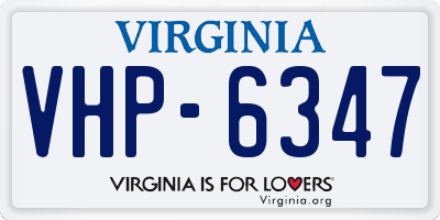 VA license plate VHP6347