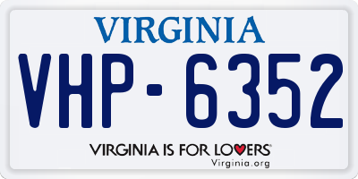 VA license plate VHP6352