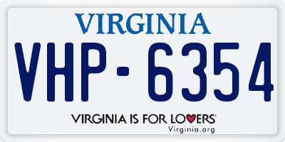 VA license plate VHP6354