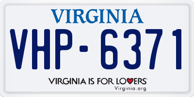 VA license plate VHP6371