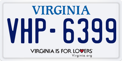 VA license plate VHP6399