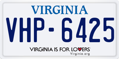 VA license plate VHP6425