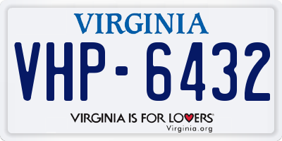 VA license plate VHP6432