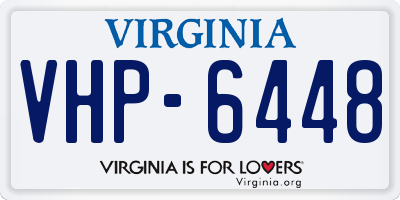 VA license plate VHP6448