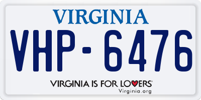 VA license plate VHP6476
