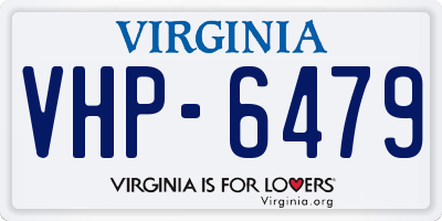 VA license plate VHP6479