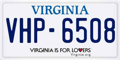 VA license plate VHP6508