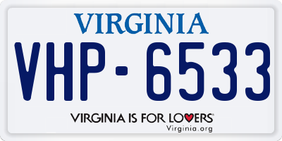 VA license plate VHP6533