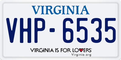 VA license plate VHP6535