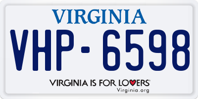 VA license plate VHP6598