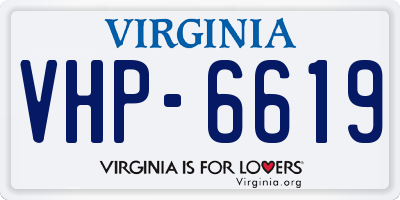 VA license plate VHP6619