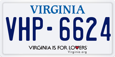 VA license plate VHP6624