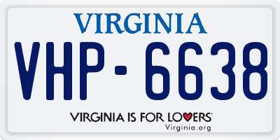 VA license plate VHP6638