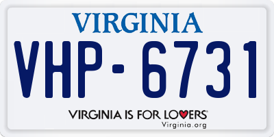 VA license plate VHP6731