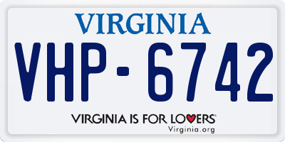 VA license plate VHP6742