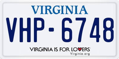 VA license plate VHP6748