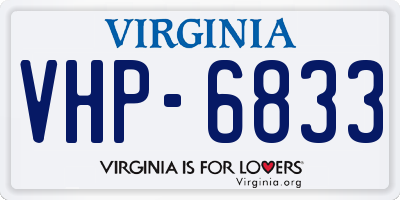 VA license plate VHP6833