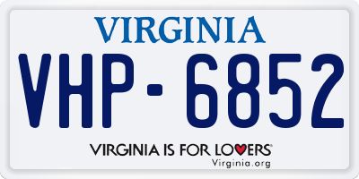 VA license plate VHP6852