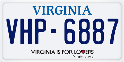 VA license plate VHP6887