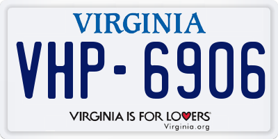 VA license plate VHP6906