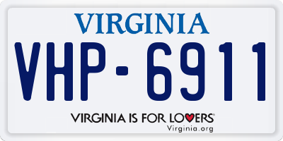 VA license plate VHP6911