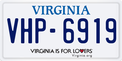 VA license plate VHP6919