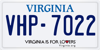 VA license plate VHP7022