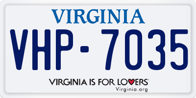 VA license plate VHP7035