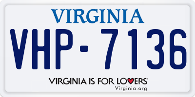 VA license plate VHP7136