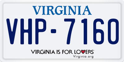 VA license plate VHP7160