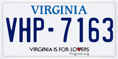VA license plate VHP7163