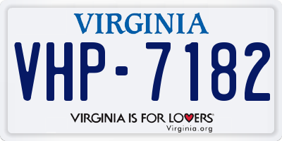 VA license plate VHP7182