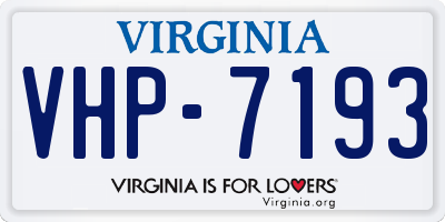 VA license plate VHP7193