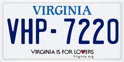 VA license plate VHP7220