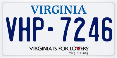 VA license plate VHP7246