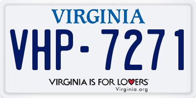 VA license plate VHP7271