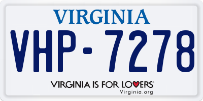 VA license plate VHP7278