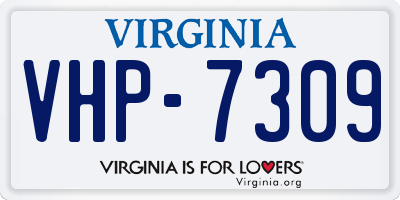 VA license plate VHP7309