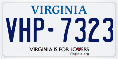 VA license plate VHP7323