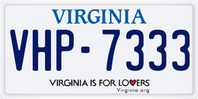 VA license plate VHP7333