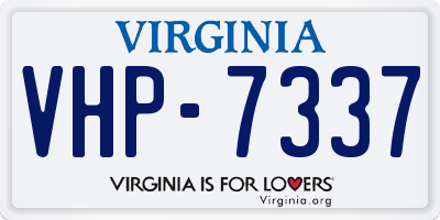 VA license plate VHP7337