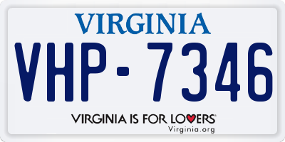 VA license plate VHP7346