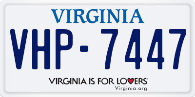 VA license plate VHP7447