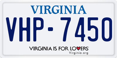 VA license plate VHP7450